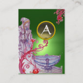 VIVIVIEN MONOGRAM groen wit grijs Visitekaartje (Achterkant)