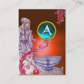 VIVIVIEN MONOGRAM oranje wit blauw Visitekaartje (Achterkant)