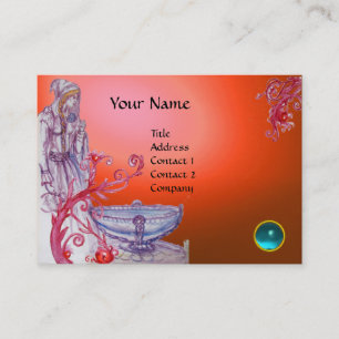 VIVIVIEN MONOGRAM oranje wit blauw Visitekaartje