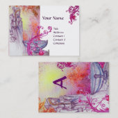 VIVIVIEN MONOGRAM paars roze wit Visitekaartje (Voorkant / Achterkant)