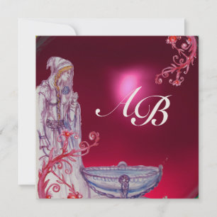 VIVIVIEN MONOGRAM red ruby gold Kaart