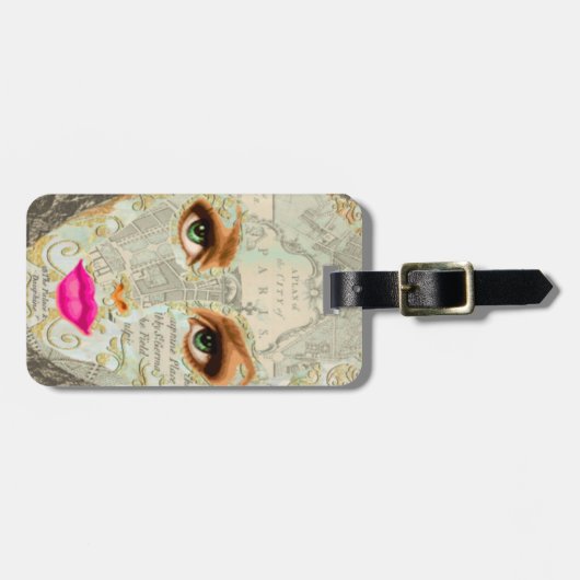 Vivstorm Face van Parijs Bagagelabel (Voorkant horizontaal)