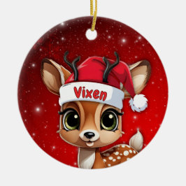 Vixen Baby Deer, Fawn, Doe, Reindeer🦌 🎄 Keramisch Ornament