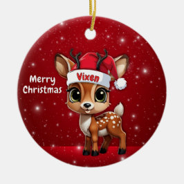 Vixen Baby Deer, Fawn, Doe, Reindeer🦌 🎄 Keramisch Ornament