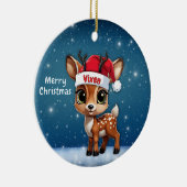 Vixen Deer, Fawn, Doe, Reindeer🦌 🎄 Keramisch Ornament (Rechts)