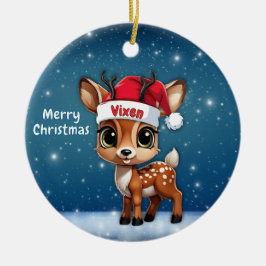 Vixen Deer, Fawn, Doe, Reindeer🦌 🎄 Keramisch Ornament