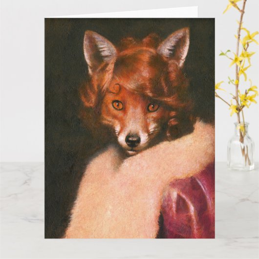  Vixen Grote Groeten Kaart (Gele Bloem)