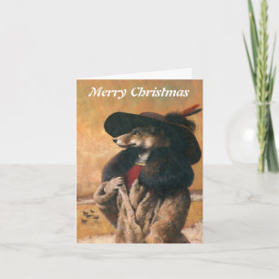 Vixen in Sneeuw Kerst Kaart