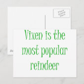 Vixen is de meest populaire rendierziekte briefkaart (Voorkant / Achterkant)