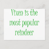 Vixen is de meest populaire rendierziekte briefkaart (Voorkant)