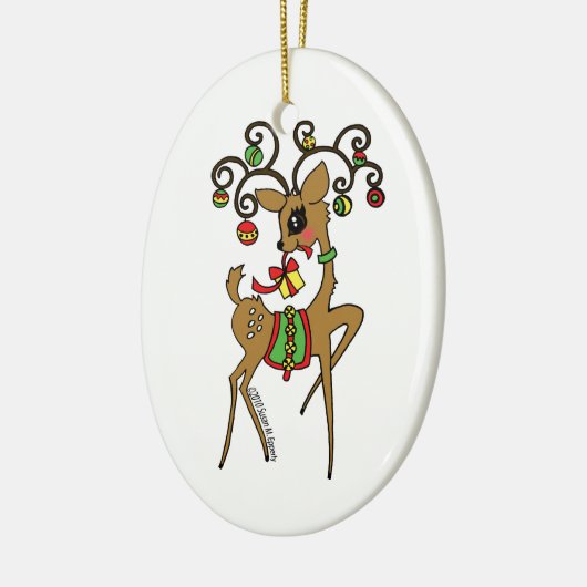 Vixen Keramisch Ornament (Links)