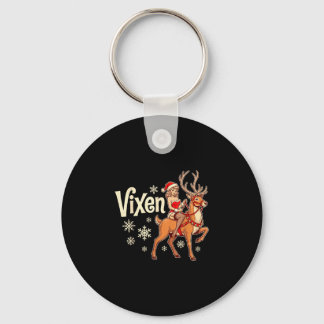 Vixen kerst rendier pin-up meisje vintage sint sleutelhanger
