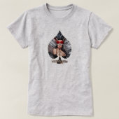 Vixen koningin van schoppen geblinddoekt ontwerp t-shirt (Design voorkant)