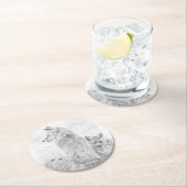 Vixen met kit ronde kartonnen onderzetter (Insitu)