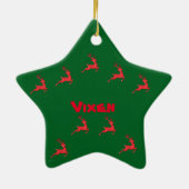 Vixen Ornament in kleuren (Achterkant)