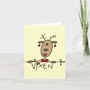 Vixen Reindeer Kerstoverhemden en cadeautjes Feestdagen Kaart