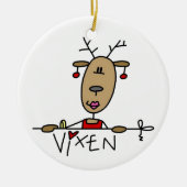 Vixen Reindeer Kerstoverhemden en cadeautjes Keramisch Ornament (Voorkant)