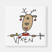 Vixen Reindeer Kerstoverhemden en cadeautjes Magneet (Voorkant)