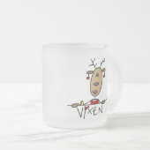 Vixen Reindeer Tshirts en Gifts Matglas Koffiemok (Voorkant rechts)
