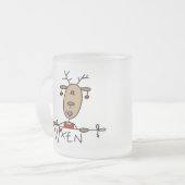 Vixen Reindeer Tshirts en Gifts Matglas Koffiemok (Voorkant links)
