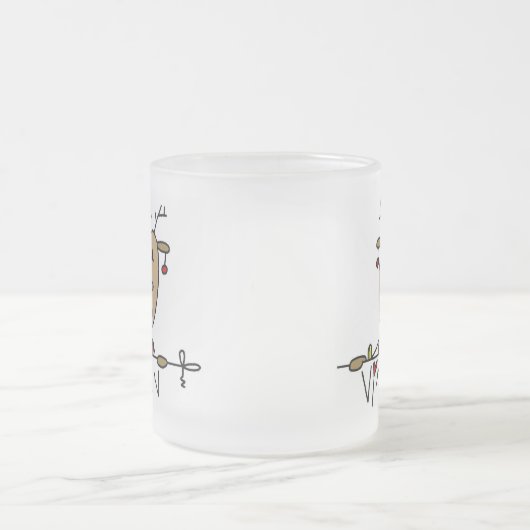 Vixen Reindeer Tshirts en Gifts Matglas Koffiemok (Center)