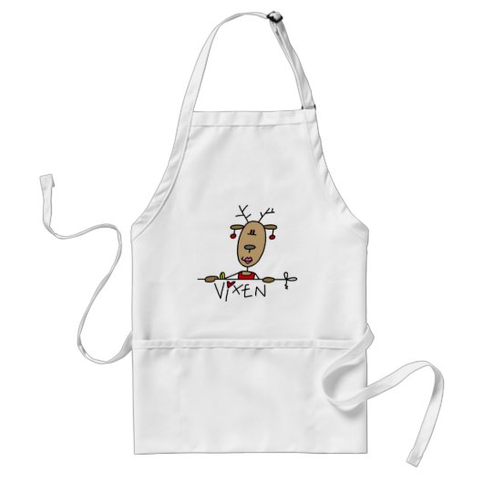 Vixen Reindeer Tshirts en Gifts Standaard Schort (Voorkant)