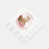 VIXEN RENDIER Gecoineerde lunch papier servetten (Hoek)