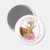 VIXEN RENDIER Ronde magneet (Voorkant / Achterkant)