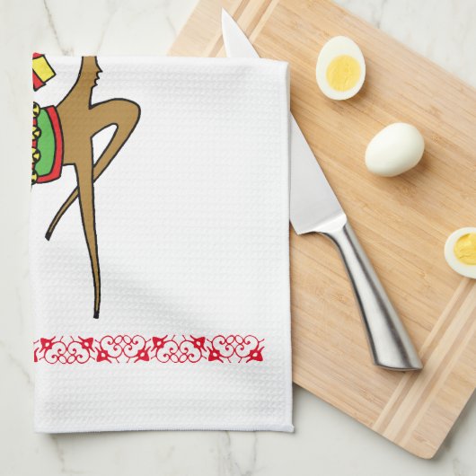 "Vixen"-rendier Theedoek (Quarter Fold)