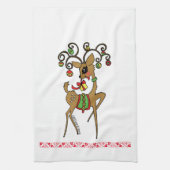 "Vixen"-rendier Theedoek (Verticaal)