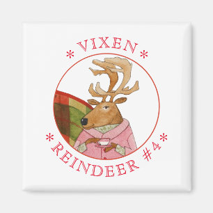 VIXEN RENDIEREN Vierkante magneet