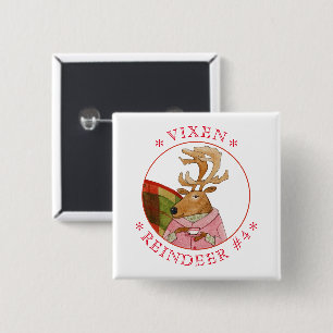 VIXEN RENDIEREN Vierkante Pin Button