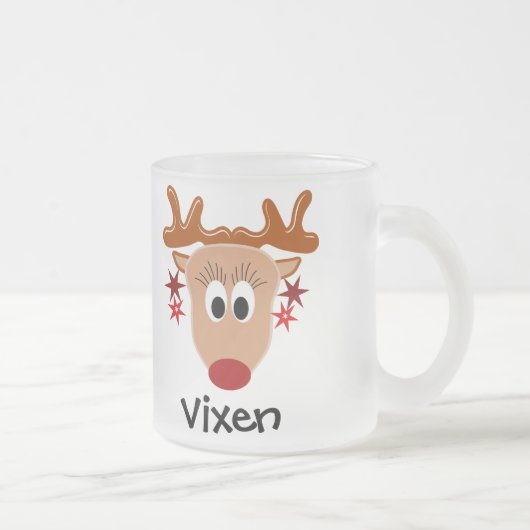 Vixen rendierMok Matglas Koffiemok (Rechts)