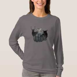 Vixen Stag en Bull HotWife artistieke silhouetten T-shirt