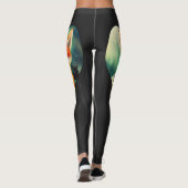Vixen Vrouw schattige vos met hert silhouet Leggings (Achterkant)