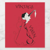 Vixen wijnetiket Wijn Etiket (Enkel label)