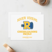 Vixens Cheerlead Squad Notitiekaartje (Voorkant / Achterkant in situ)