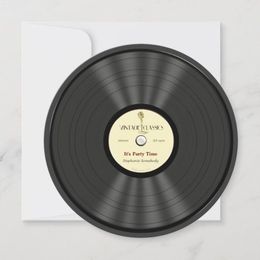  viylfotoserie-uitnodigingen voor microfoons kaart (Voorkant)