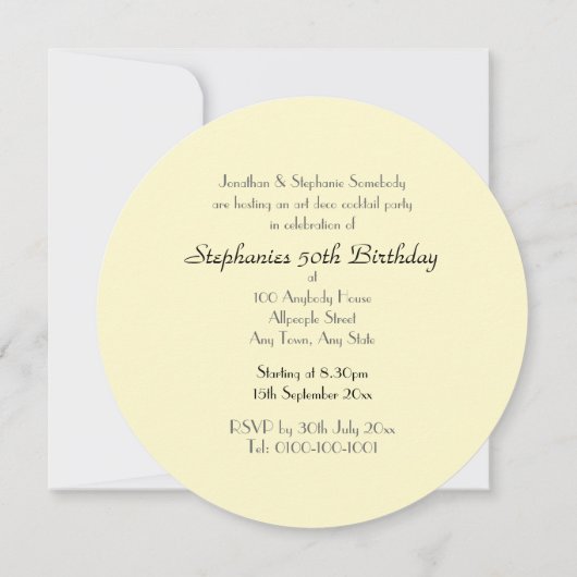 viylfotoserie-uitnodigingen voor microfoons kaart (Achterkant)