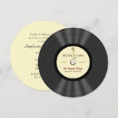  viylfotoserie-uitnodigingen voor microfoons kaart (Voorkant / Achterkant)