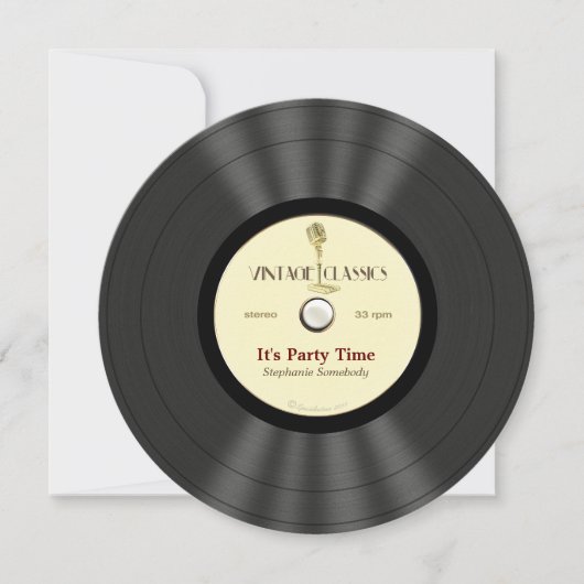  viylfotoserie-uitnodigingen voor microfoons kaart (Voorkant)