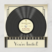  viylfotoserie-uitnodigingen voor microfoons