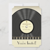  viylfotoserie-uitnodigingen voor microfoons kaart (Voorkant)