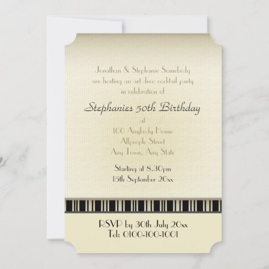  viylfotoserie-uitnodigingen voor microfoons kaart (Achterkant)