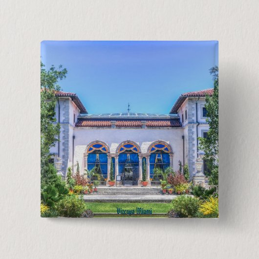 Vizcaya Miami Vierkante Button 5,1 Cm (Voorkant)