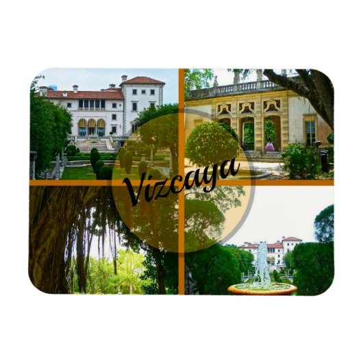 Vizcaya Museum en Botanische Garden Miami Florida Magneet (Horizontaal)