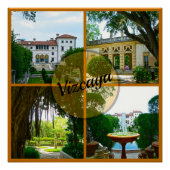 Vizcaya Museum en Botanische Garden Miami Florida Poster (Voorkant)