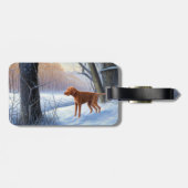 Vizla laat het sneeuwen Kerstmis Bagagelabel (Achterkant horizontaal)