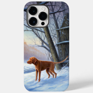 Vizla laat het sneeuwen Kerstmis Case-Mate iPhone 14 Pro Max Hoesje