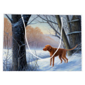 Vizla laat het sneeuwen Kerstmis Groot Cadeauzakje (Achterkant)